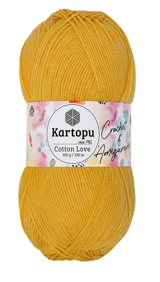 KARTOPU,COTTON LOVE K0317 MAT KOYU SARI - 2