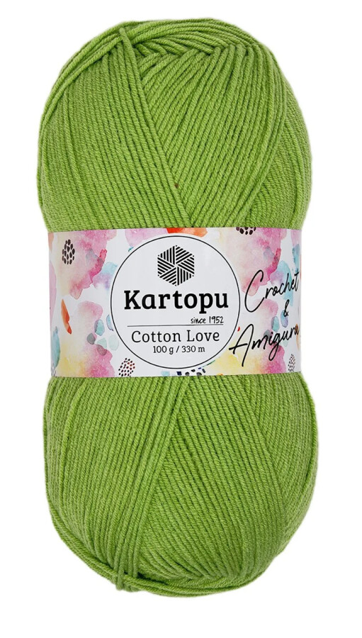 KARTOPU,COTTON LOVE K0404 ELMA YEŞİL - 1