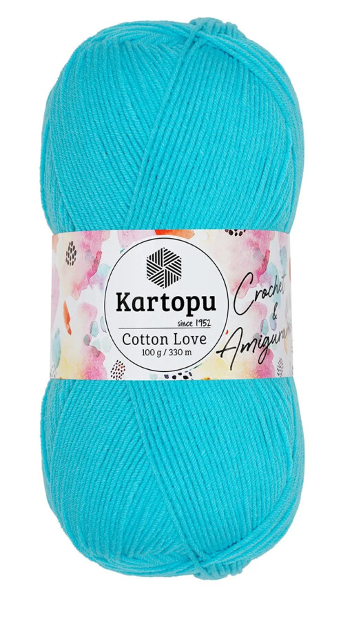 KARTOPU,COTTON LOVE K0516 AÇIK TURKUAZ - 1