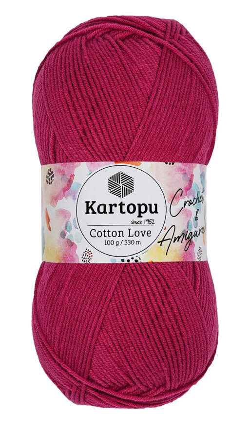 KARTOPU,COTTON LOVE K0734 KOYU PEMBE - 1